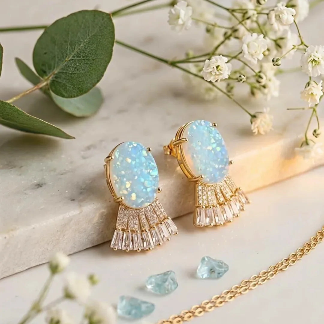 Gold plated crystal Earrings