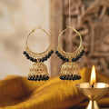 Gold plated crystal jhumka
